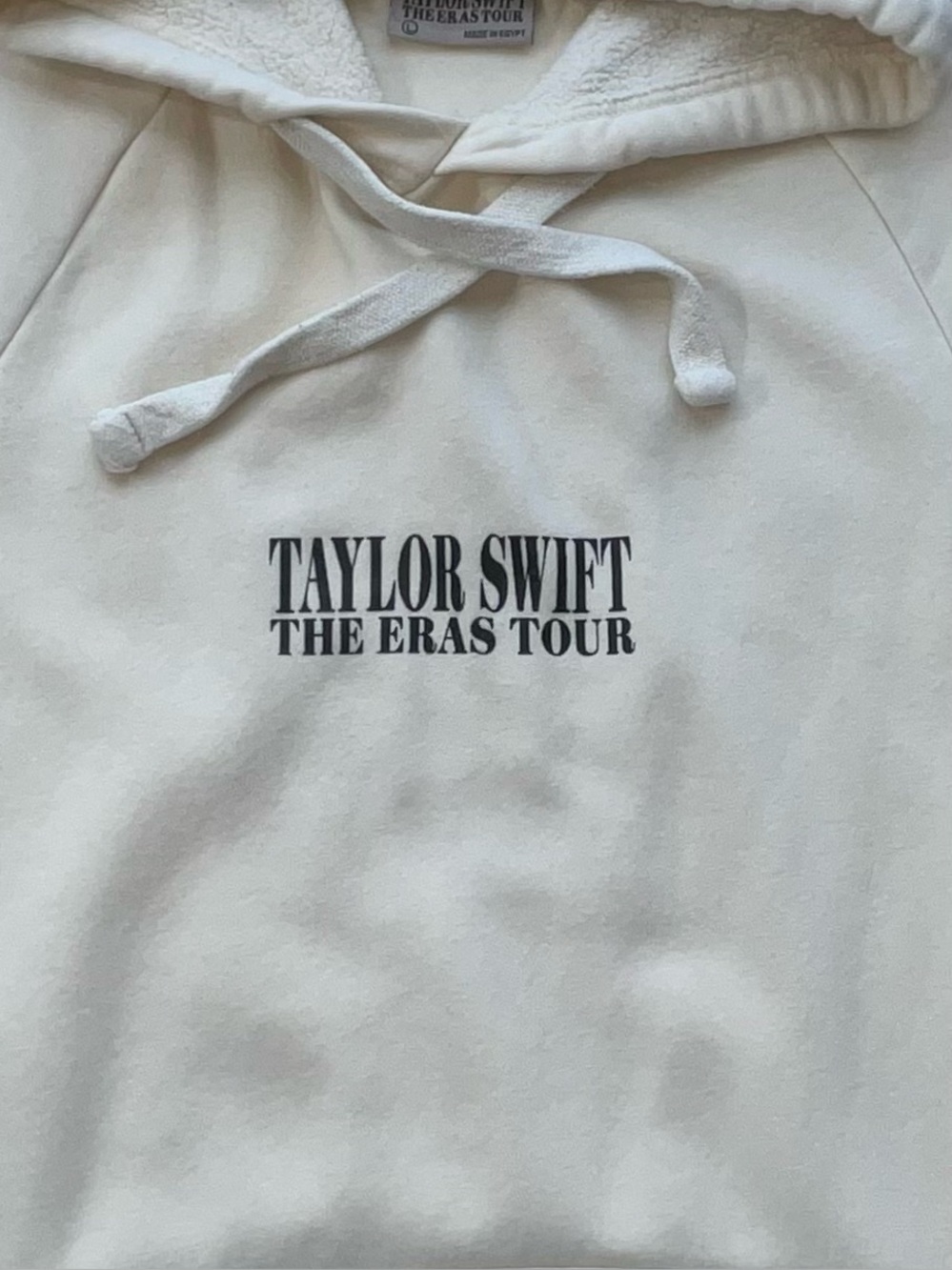 Taylor Swift Eras Tour Official Merch Cream Beige Hoodie Sweatshirt Size Large - Picture 3 of 5